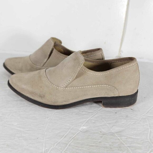Free People Women's Brady US6,5 EU37 Taupe Suede Slip On Flat Boho Loafer Shoes - Picture 2 of 12